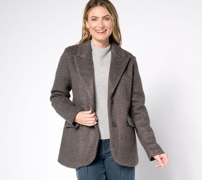 Thread Collective Classic Tailored Blazer Coat Charcoal 3X New