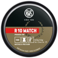 RWS R10 Match 177 Pellets Premium Line Heavy 4.50 mm 8.2 Grains 500 Count