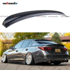 FOR 2014-24 INFINITI Q50 JDM V2 STYLE CARBON FIBER REAR WINDOW ROOF SPOILER WING