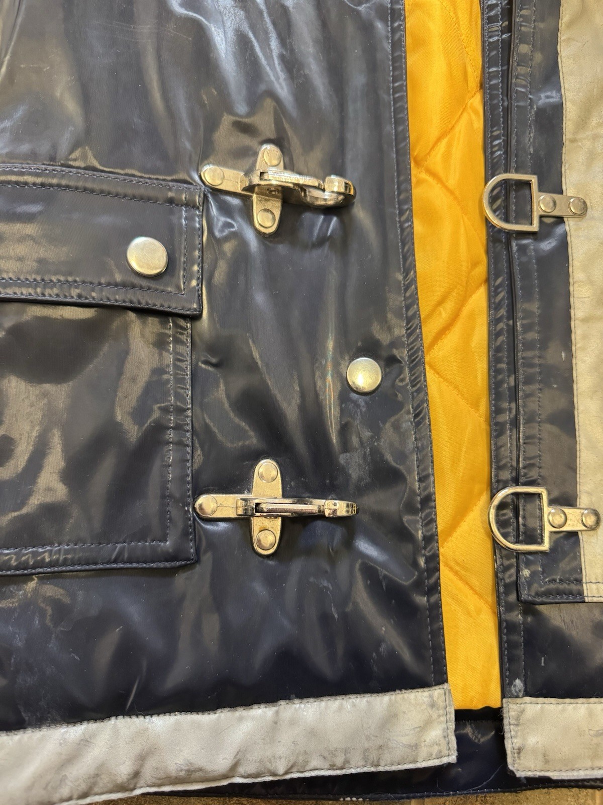 RARE VINTAGE U.S. Polo Assn. Kids "Firefighter" Heavy-Duty Raincoat image 3