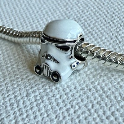 Pandora Star Wars Stormtrooper Helm Charm - Sterling Silber 925 - Selten