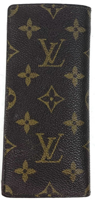 Authentic LOUIS VUITTON Etui Lunettes Simple M62962 Monogram Glasses Case