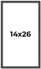 14x26 Rustic Brown Real Wood Picture Frame Width 0.75 inches  Interior Frame De