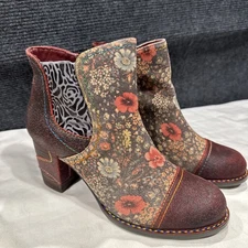 L'ARTISTE Spring Step Melvin's-Bxm/Bordeaux Multi Boot Brand New Women Sz  6.5-7