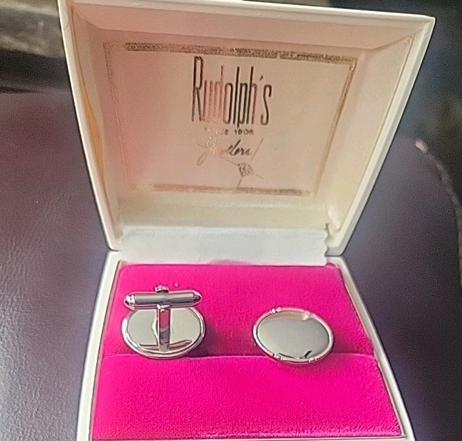 Solid Sterling Silver 925 Cufflinks Solid Style O… - image 6