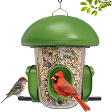 LONA Bird Feeders for Outdoors Hanging – 3 Separate Compartments, 3 Feedin