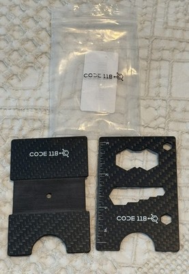 Code 118 Smart Wallet MODULAR BACKPLATE CASH CLIP & MULTI-TOOL CARD