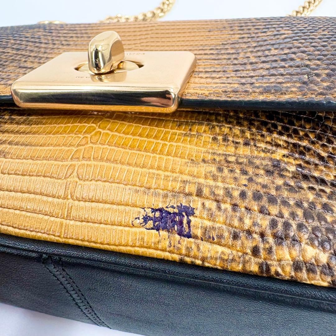 COACH Python Embossed Leather Shoulder Bag Brown … - image 21