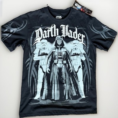 Star Wars X Mad Engine Darth Vader Stormtrooper Graphic T-Shirt / Men's Large