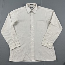 Christian Dior Vtg Monsieur Button-Up Long Sleeve USA Made Sz 16 32-33