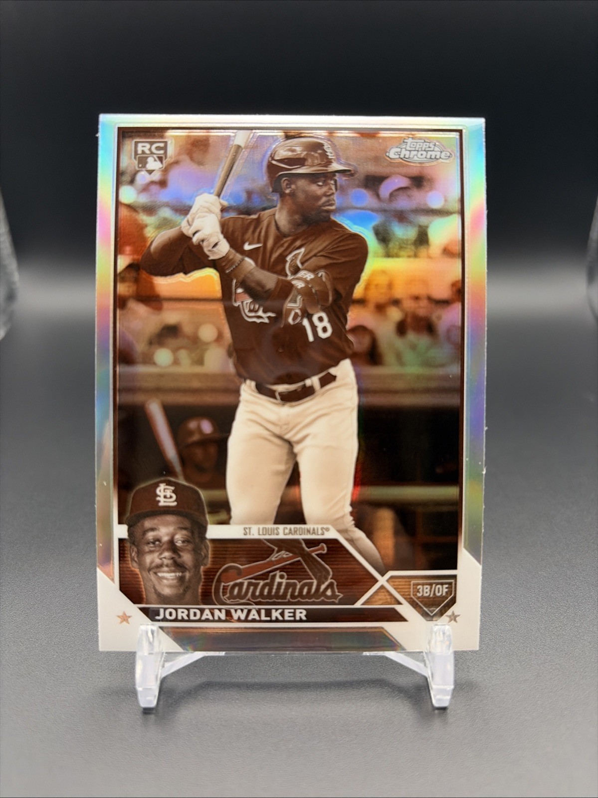 JORDAN WALKER - 2023 Topps Chrome Sepia Refractor Rookie RC #209 Cardinals