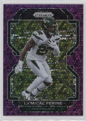 2021 Panini Prizm No Huddle Purple Prizm 1/35 La'Mical Perine #88 a2f