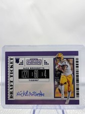 2019 Panini Contenders Draft Nick Brossette College Ticket RC Auto #277 LSU GJ