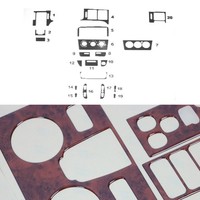 Innenraum Dekor Cockpit FüR Opel Vectra B 1998-2002 Wurzelholz Optik 20Tlg