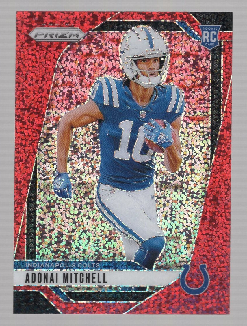 ADONAI MITCHELL 2024 PANINI PRIZM RED SPARKLE PRIZM RC #303 **COLTS**