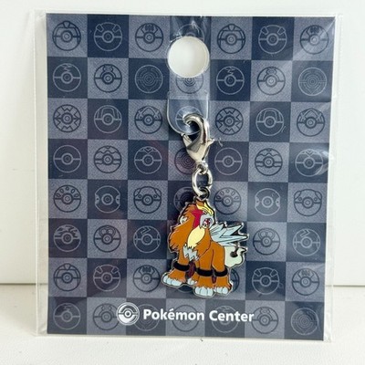 Pokemon Center Original Entei Metall Charm Schlüsselanhänger Johto Legendärer Hund Japan