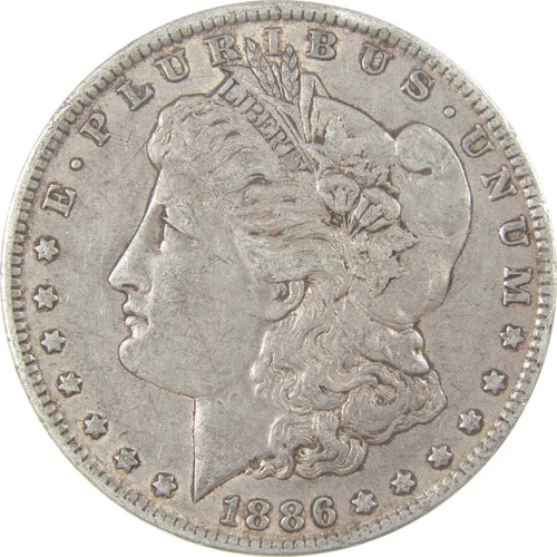 1886 O Morgan Silver Dollar VF Very Fine Details $1 Coin SKU:I24710