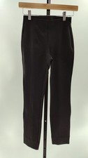 Quince Women Ultra-Stretch Ponte Pintuck Ankle Pants - 27" Black XS