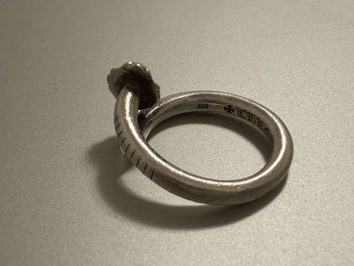 Chrome Hearts Nail Cross Ball Ring Silver | eBay