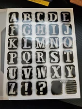 E1004 Close To My Heart My Acrylix Cobblestone Alphabet Rubber Stamps