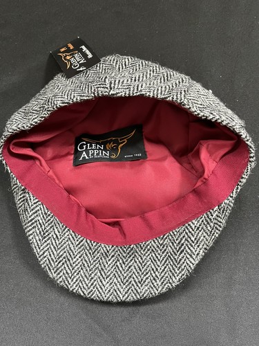 Glen Appin Scotland Harris Tweed County Hat Flat Cap Newsboy Wool NWT - Picture 9 of 10