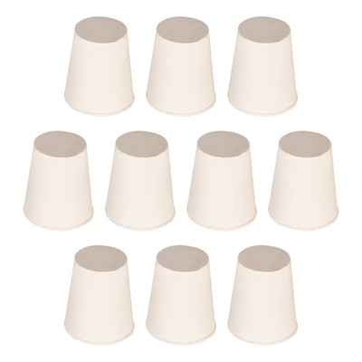 Solid Lab Rubber Stoppers Drilled Silicone Plugs 17-23mm/Beige/ 15Pcs