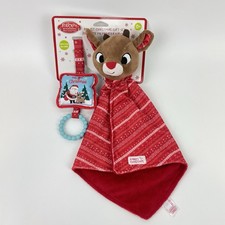 MY FIRST RUDOLPH THE RED NOSED REINDEER BABY SECURITY BLANKIE BLANKET NEW