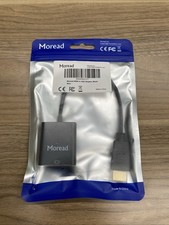 Moread HDMI to VGA Gold-Plated HDMI to VGA Adapter (Male to Female), Black, New