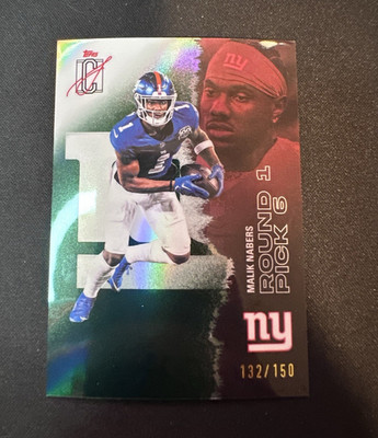 Topps Signature Class Round 1 Pick 6 Malik Nabers Giants #40 132/150