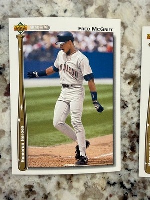 1992 UPPER DECK MLB HOMERUN HEROES CARD SAN DIEGO PADRES FRED MCGRIFF #HR10