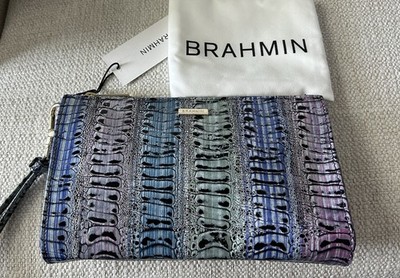 Brahmin Daisy Zip Wristlet ~Mystery Color~ Spring Abstract Stripes NWT