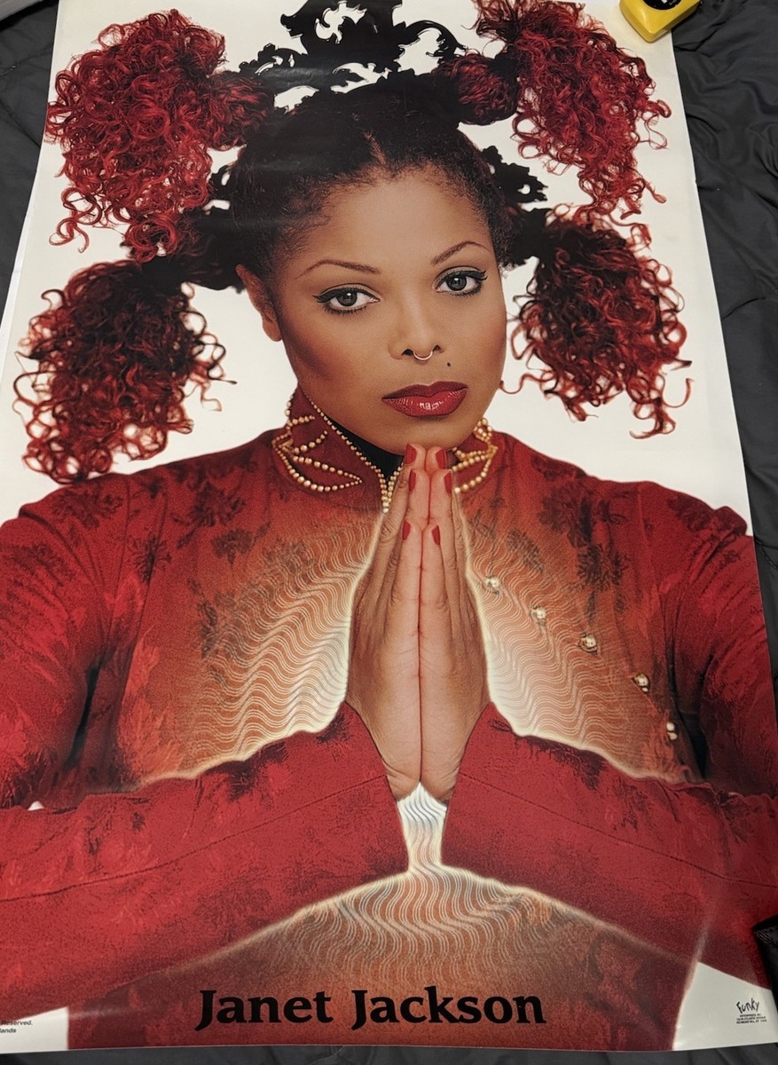 Janet Jackson Velvet Rope Era Poster RARE 1998 Official! 90s Janet