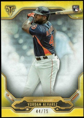 2020 Topps Triple Threads YORDAN ALVAREZ RC 39 CITRINE 44/75 JERSEY NUMBER MATCH