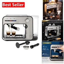 Elegant 15-Bar Professional Espresso Machine with Milk Frother & Fast Heating
