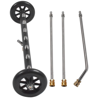 #ad 24quot; 2 in 1 Pressure Washer Undercarriage Cleaner with 7 Nozzles 3 Extension Rods $37.89
