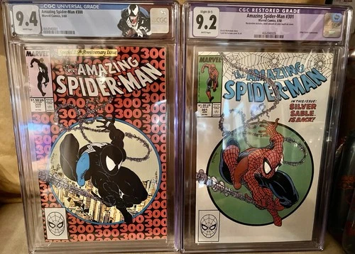 AMAZING SPIDER-MAN #300 & 301 CGC 9.4 & 9.2 (RESTORED) Venom McFarlane
