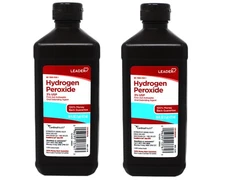 Leader Hydrogen Peroxide 3% Topical Solution First Aid Antiseptic 16 oz 2 Pack