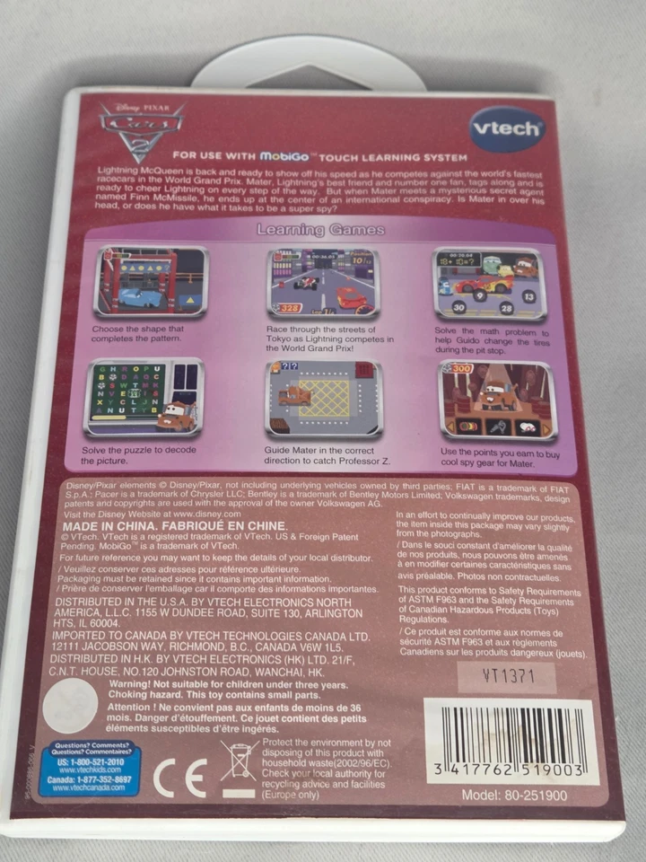 Vtech MobiGo Touch Learning System Disney PIXAR Cars 2 - Image 2 of 4