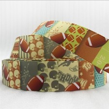 1 inch 1 yard Football Plays touchdown team Grosgrain Ribbon 1046623