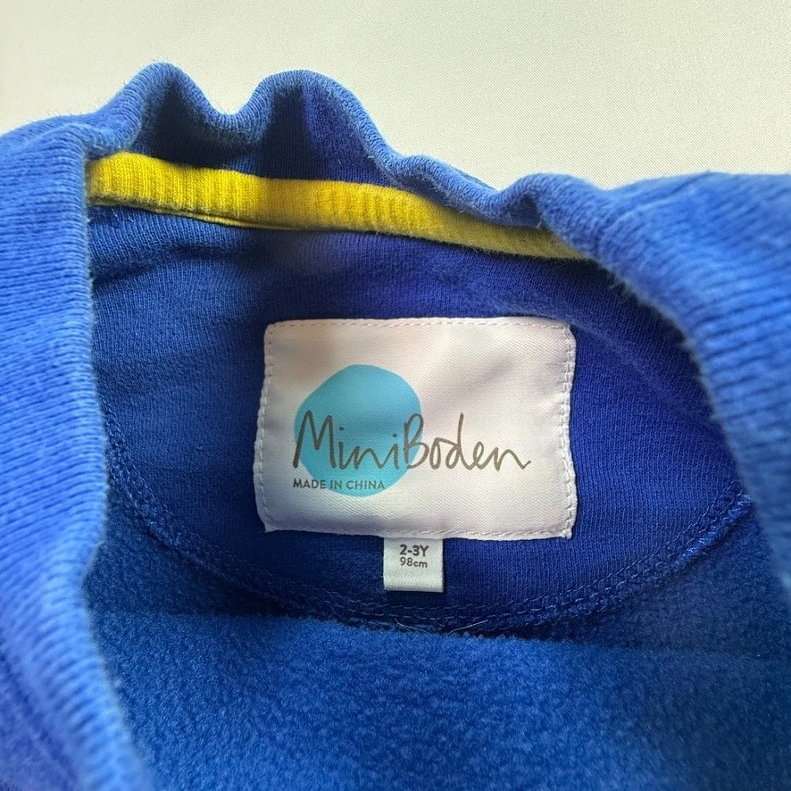 Мини Boden мальчиков девочек футбол мяч Rainbow толстовка синий размер 2-3Y 98 см - Изображение 4 из 4