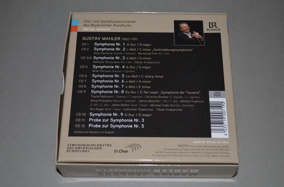 Mahler – Symphonies 1-9 / Mariss Jansons / BR-Klassik / Germany / 12CD Box - Bild 3 von 3