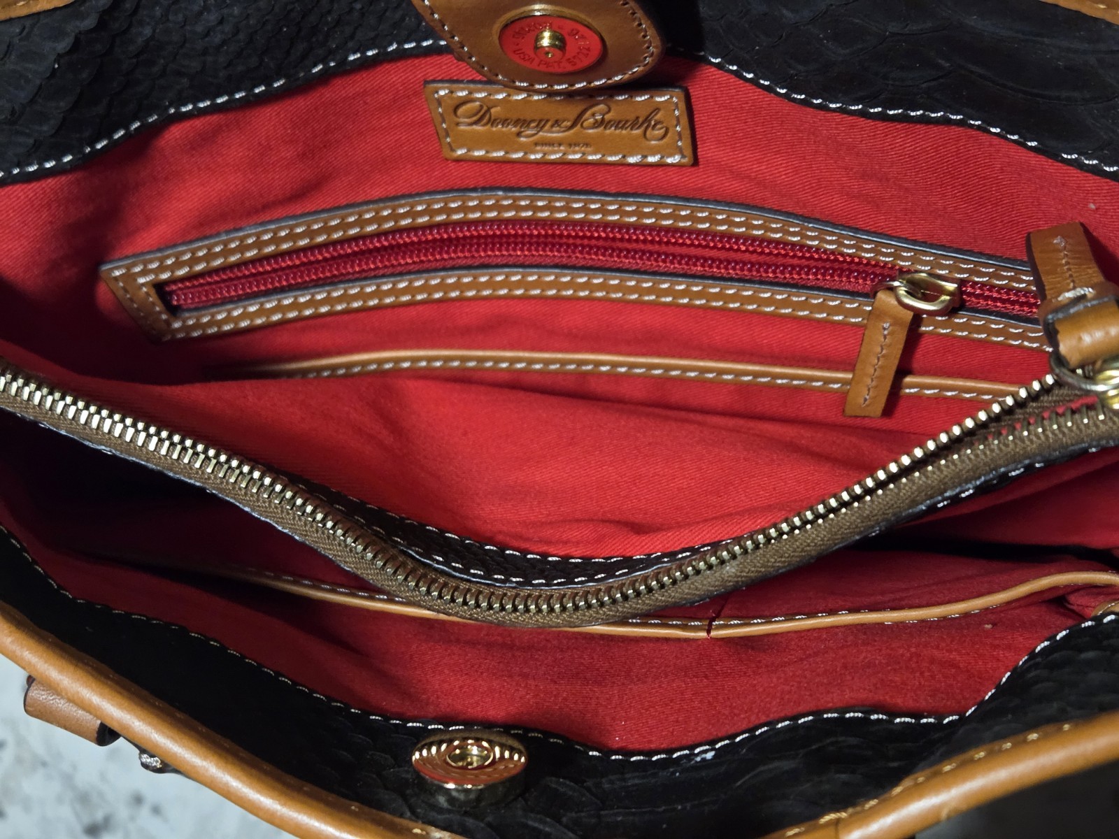 DOONEY & BOURKE BLACK PYTHON CARA - BRITISH TAN L… - image 6