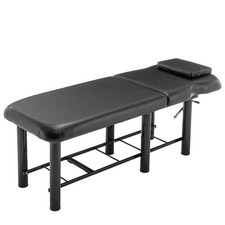 Luxury Black Massage Table for Salons with Adjustable Features, Waterproof PU