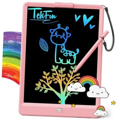  LCD Writing Tablet Doodle Board, 10inch Colorful Drawing Pad 7''W x 9.8''H Pink