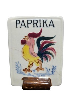Vintage 1950 s Fred Roberts Ceramic Rooster  Paprika  Spice Shaker Replacement 