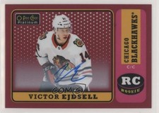 2018-19 O-Pee-Chee Platinum Retro Red Rainbow Victor Ejdsell #R-72 Auto au7