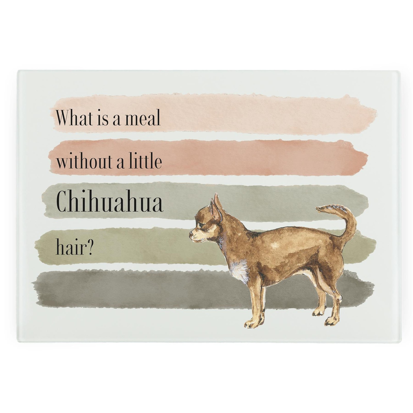 Funny Dog Themed Kitchen Gifts - Chihuahua Large Glass Worktop Protector