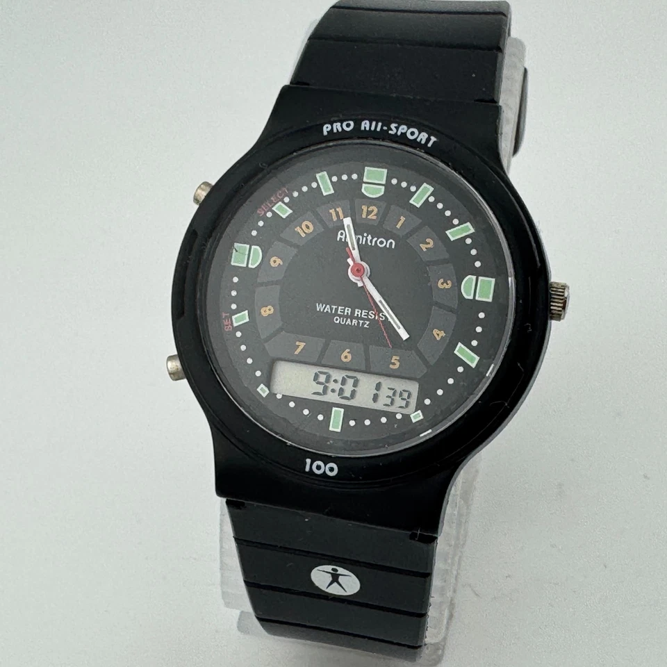 Reloj De Colección Armitron 20/2379 Unisex Negro Analógico Digital Alarma Cronógrafo Batería Nueva Foto 2 de 4