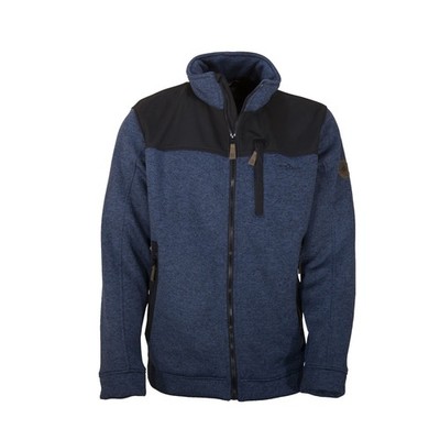 Blue Wave Herren Fleecejacke Fabrizio mit Softshell-Besatz Jacke Strickoptik