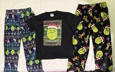 Shrek Christmas Shirt And 2 Pairs Of Pajamas Size S